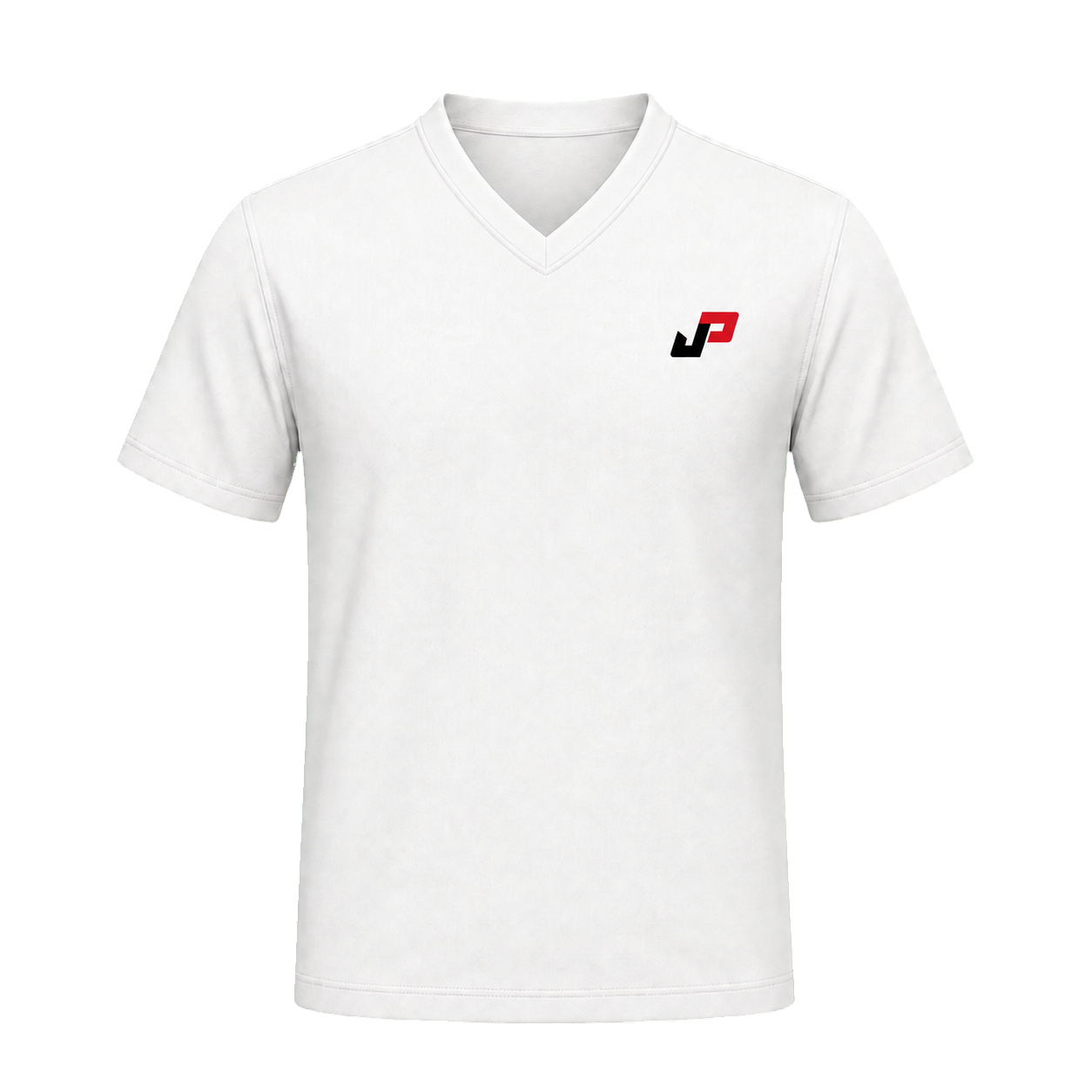V-neck jersey with an angled collar